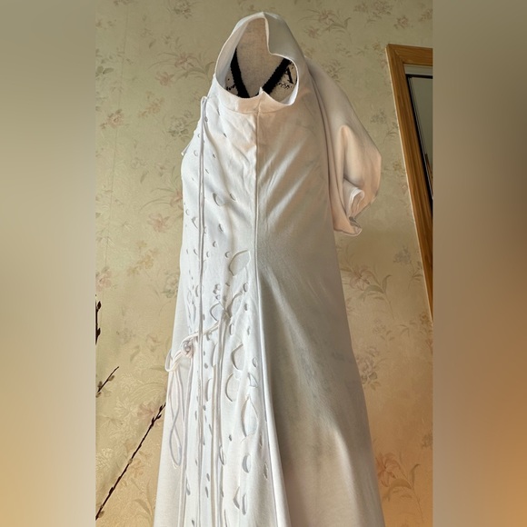 A White tunic dress-Boho Style. Size XS. - Picture 4 of 16